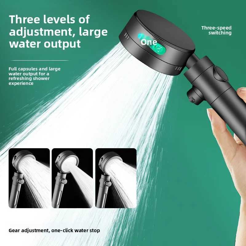 Filter Shower Head with 3 Spray Settings One-Touch Stop - High-Pressure Water Filtration Ergonomic Design for Ultimate Showe C251220
