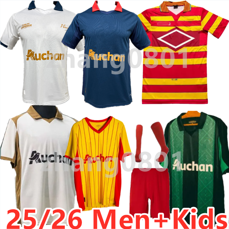 25 26 maillot RC Lens soccer jerseys DANSO MEDINA FRANKOWSKI GRADIT SOTOCA WAHI AGUILAR THOMASSON MACHADO FULGINI retro Football Shirt Men Kids Kits socks