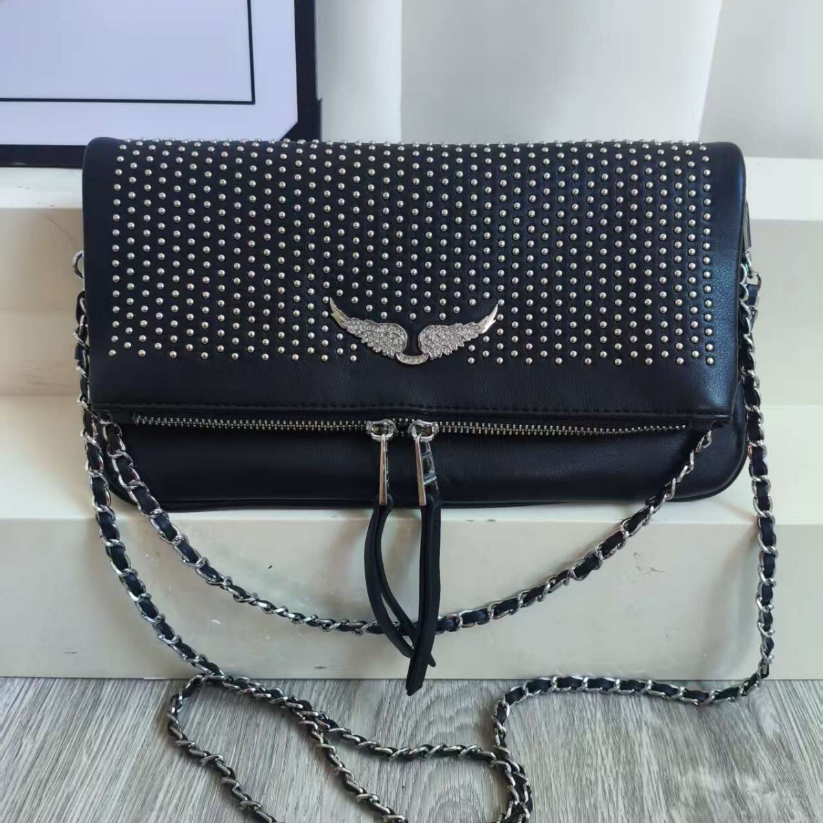 top quality designer bag London sac wing badge ZV shoulder bag luxury women zadigevoltairbag tote bags banquet chain handbag purse wallet new year gift c68