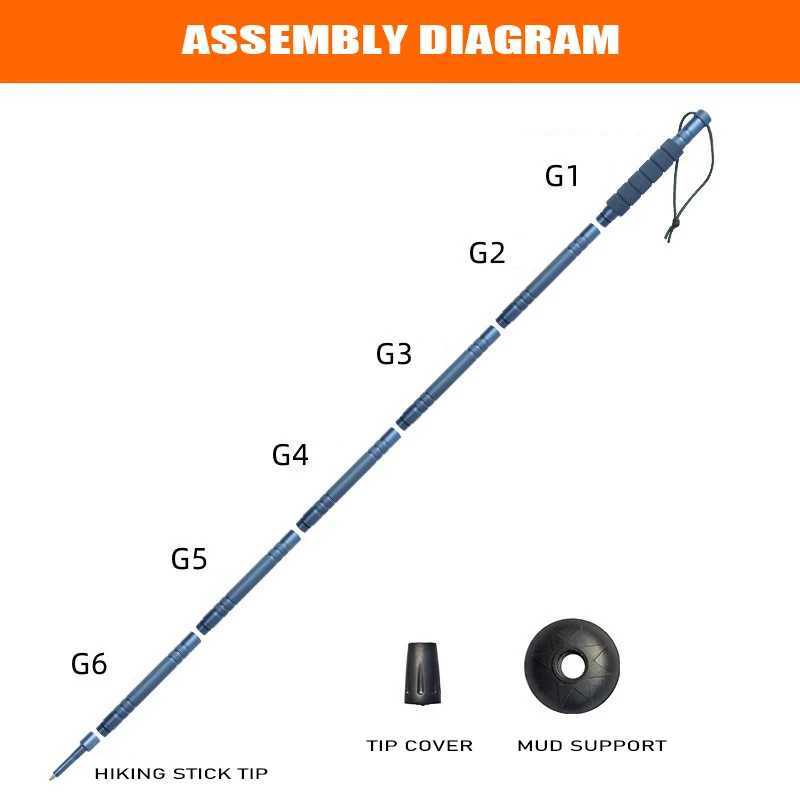 CEOI GWOK New Durable Lightweight Trekking Poles Adjustable Walking Sticks for Outdoor Hiking Camping Walking Sticks G251220