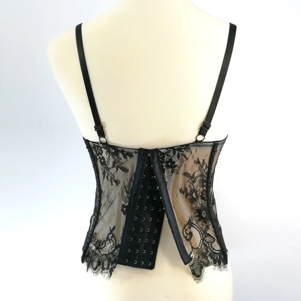 Elegant Shaping Sexy Lace Women Corset Floral Lace Lady Bustier Girls Slim Evening Wear Crops Lady Club Party Body Shaper Top 251209