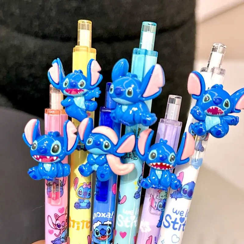 Disney Stitch Gel Pens 36pcs Cartoon 05mm Black Stationery Cute Student New Signature Pen Writing Tool Student Office Gifts H251220