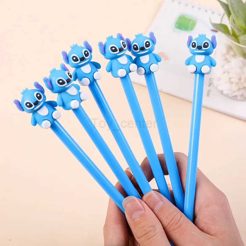Disney Creative Silicone Stitch Pen Lilo Stitch Character Ballpoint Pen Student Neutral Pen Back-to-School Gift H251220
