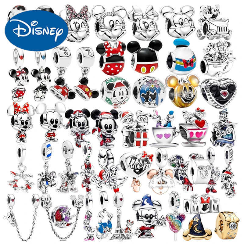 Disney Hot Toys HOT SALE Mickey Mouse Minnie Mouse Donald Duck Charm Beads fit Original Silver Bracelet DIY Exquisite Jewelry Gifts H251220
