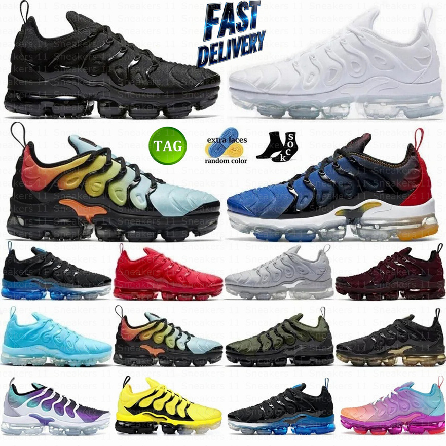 Tn Plus Running Shoes man women Triple White Black Red Laser Blue Volt Glow Oreo Breathable Hyper Pink Tennis Ball Platform Sneakers Outdoor Sports Trainers