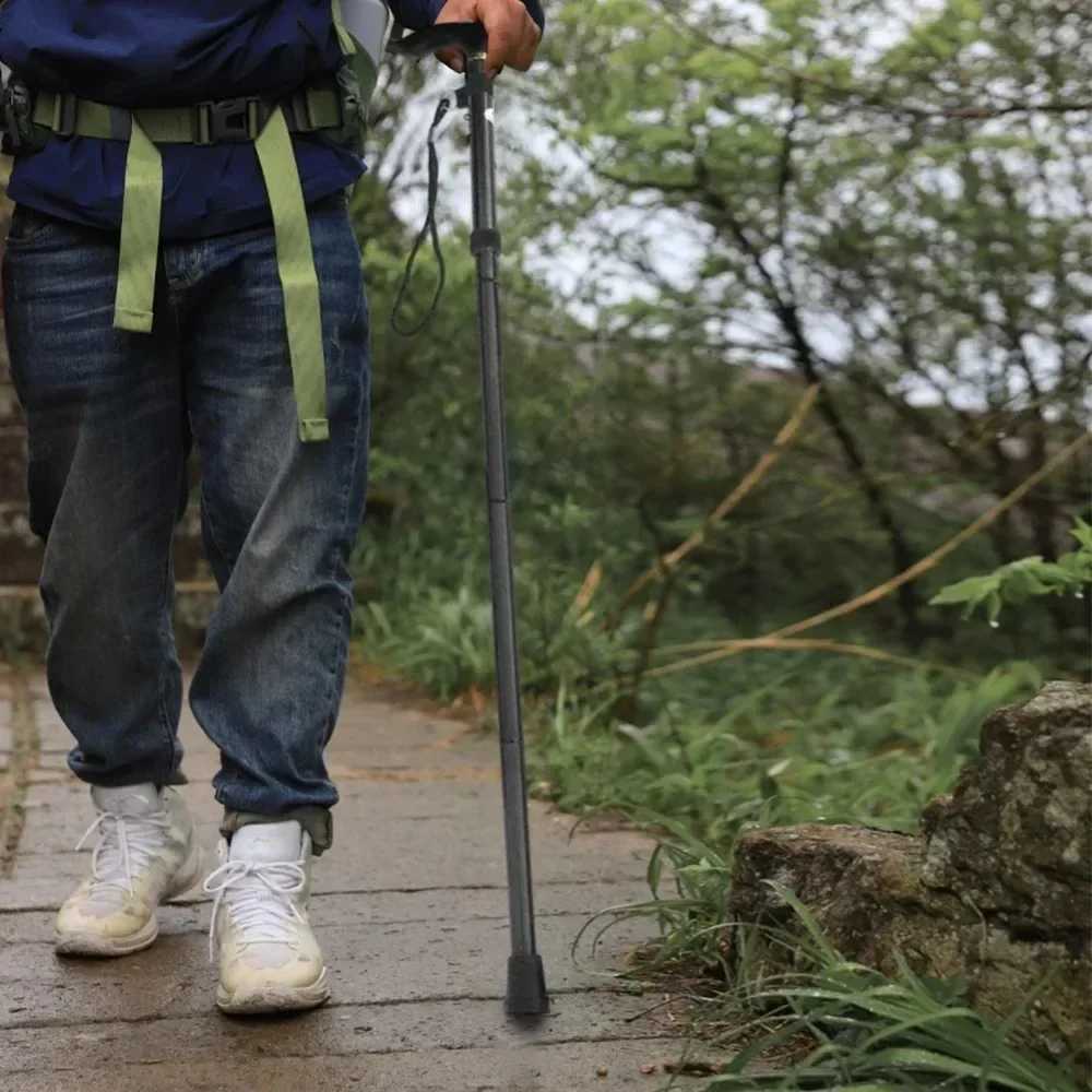 Telescopic Walking Stick - Aluminum Alloy Folding Hiking Pole for Trekking Elderly Support G251220