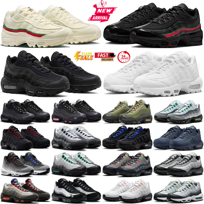 95s Running Shoes 95 Sports Sneakers Mens Trainers Black Leather Pink Foam Neon Triple White Dark Grey Aegean Storm Outdoor Sports Platform Loafers With Box