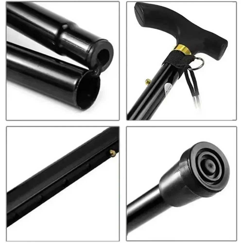 Telescopic Walking Stick - Aluminum Alloy Folding Hiking Pole for Trekking Elderly Support G251220