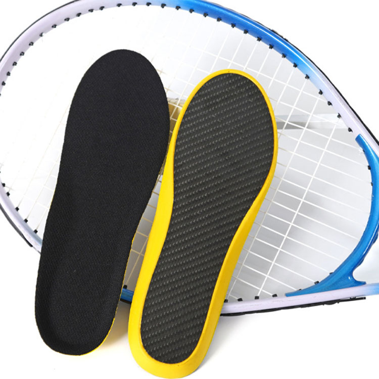 fashion Carbon Fiber Shock Absorption Insoles Stable High Elastic Basketball Carbon Insoles for Jumping Running