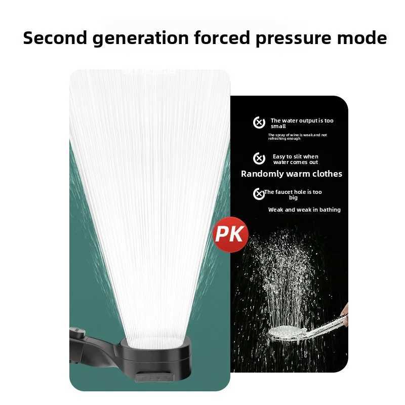 High-Pressure Gun Gray Shower Head with 3 Modes - Energy Saving Water Saving Handheld for Bathroom C251220