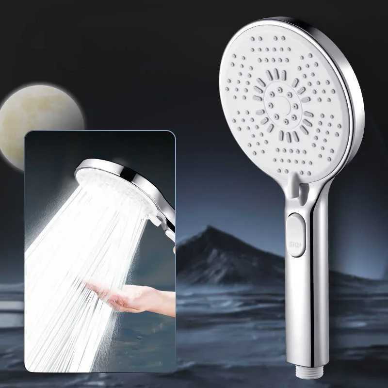 5 Jet Modes Shower Head High Pressure Water Saving Showerhead with One-click Stop High Flow Rainfall Spray Bathroom Accessories C251220