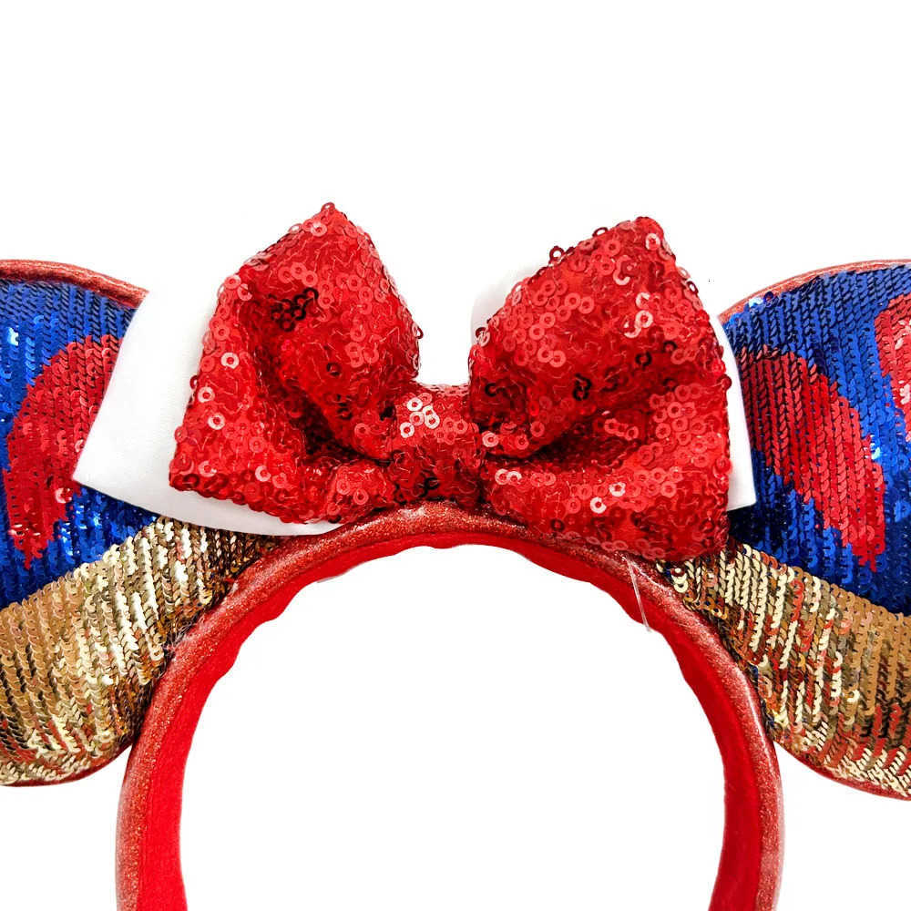 Disney 100 Decades Snow White Sequin Headband Minnie Hair Hoop Adult/Child Cosplay Accessories Mickey Mouse Ear Bambi H2512201