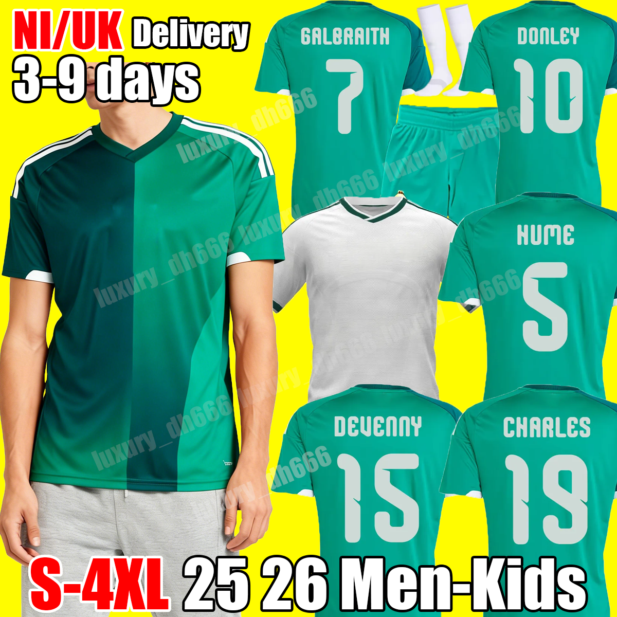 4XL 26 world cup Northern Ireland 2026 football kit soccer jerseys HUME BRADLEY GALBRAITH DONLEY DEVENNY PRICE North Ireland football shirt football Top men kids kit