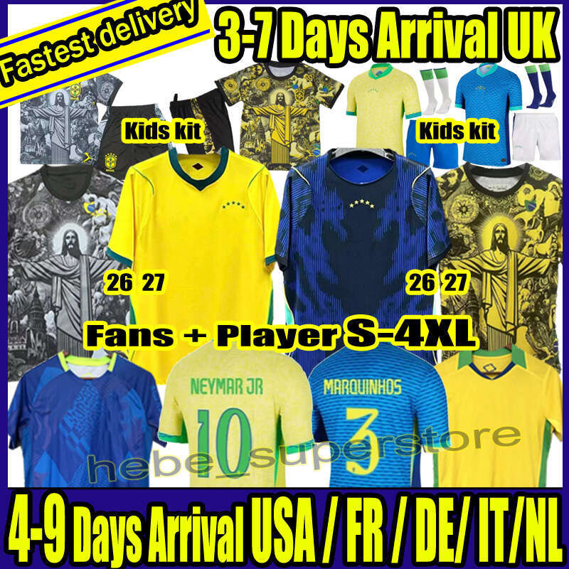 S-4XL world cup 2026 27 Brasil Soccer Jerseys 25 26 27 BraziLS Retro jersey NEYMAR JR VINI JR Endrick Ronaldo PELE Vintage Ronaldinho camisa de futebol brasil Kid kits