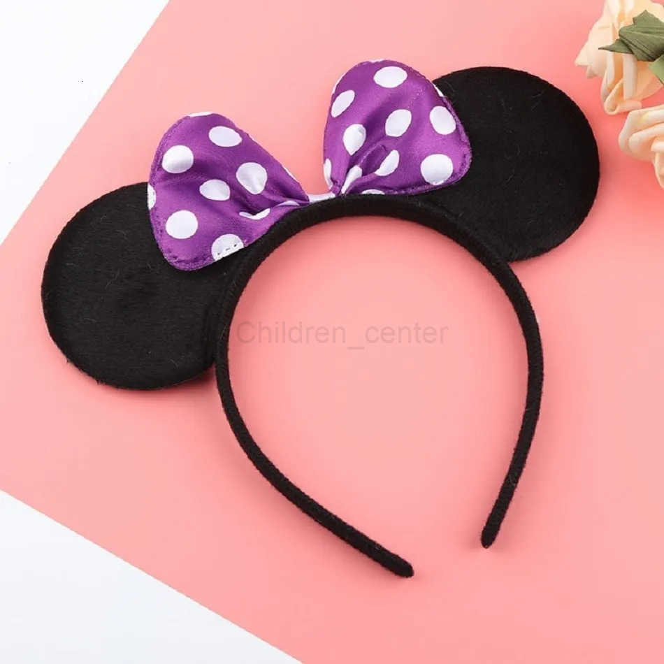 Disney Girl Mouse Ears Headband Children Princess Party Accessories Kids Bowknot Dots Hair Band Halloween Birthday Christmas Hairband H251220