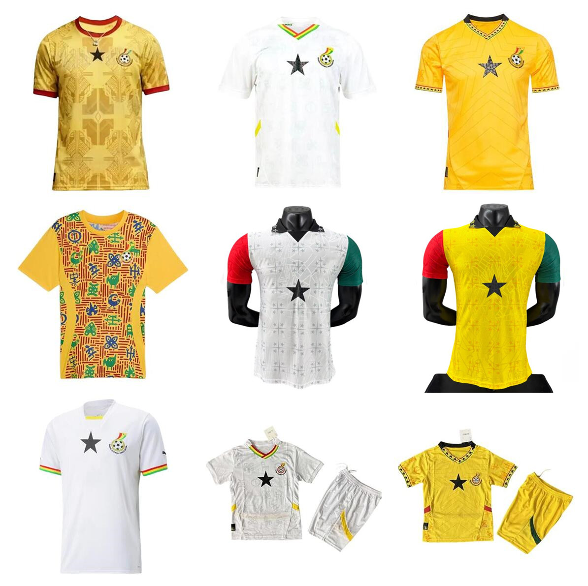26 27 Ghana Soccer Jerseys THOMAS Home national team SCHLUPP KUDUS J.AYEW KUDUS Caleb Ekuban Samuel Owusu Shirt Football uniforms Kids kit