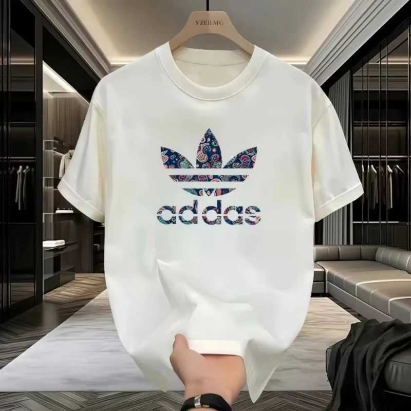 2025 Summer and autumn simple and trendy machine-printed T-shirt loose and casual short-sleeved mens and womens sportswear top C251220