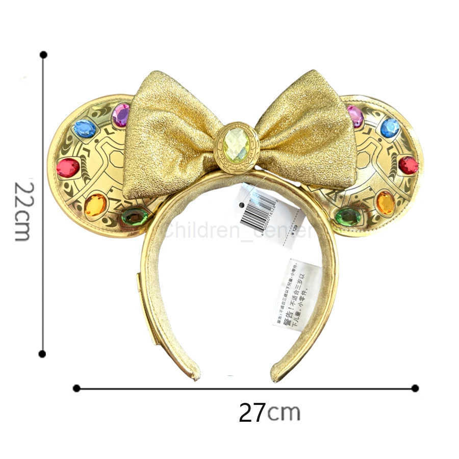 Disney 2025 Mickey Mouse Headband Disneyland New Speed Silver Nimbus PU Leather Headwear Children Girl Toys Decoration H251220