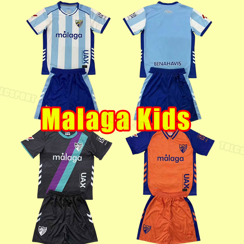 Kits kids 25/26 Malaga Soccer Jerseys 2025 2026 third K Bare JUANPI ADRIAN CF Football Shirt BAR Casas Juankar LUIS MUNOZ Men Kids uniforms child