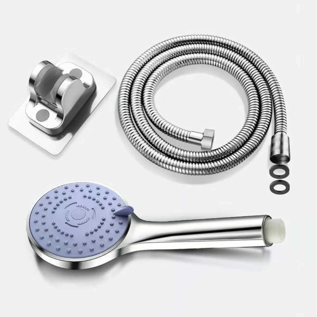 5 Modes Rain Shower Head High Pressure Hand Held Universal Shower Head Save Water Bathroom Shower Set Bathroom Accessories C251220