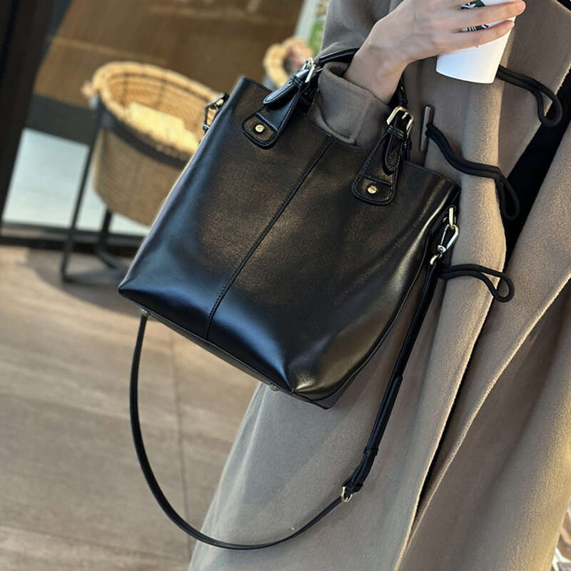 Luxury bag designer handbag Hobo high-end retro new fashion texture crossbody bag spring and summer soft leather women's bucket bag