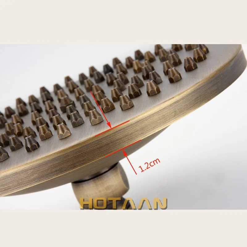 8 inch 20x20cm Round OverHead Rain Shower Head Copper Shower Head Anitque Brass Bathroom ShowerChuveiro YT-5113 C251220