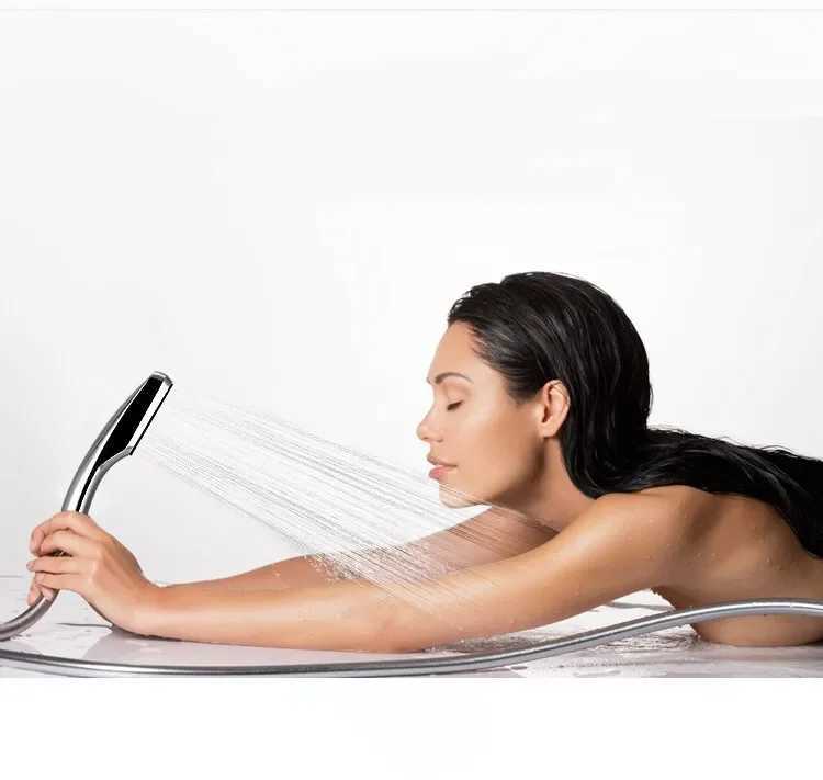 Water Saving Spray Nozzle High Pressure Pressurized Nozzle Shower Head Rainfall Chrome Bath Shower Head 1pc High Quality C251220