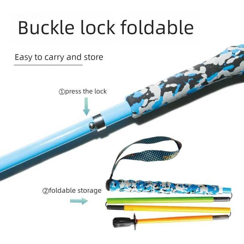 Colorful 5-Section Foldable Trekking Poles Ultra Light Hiking Sticks Portable Full Carbon Fiber Outdoor Walking Sticks Cane G251220