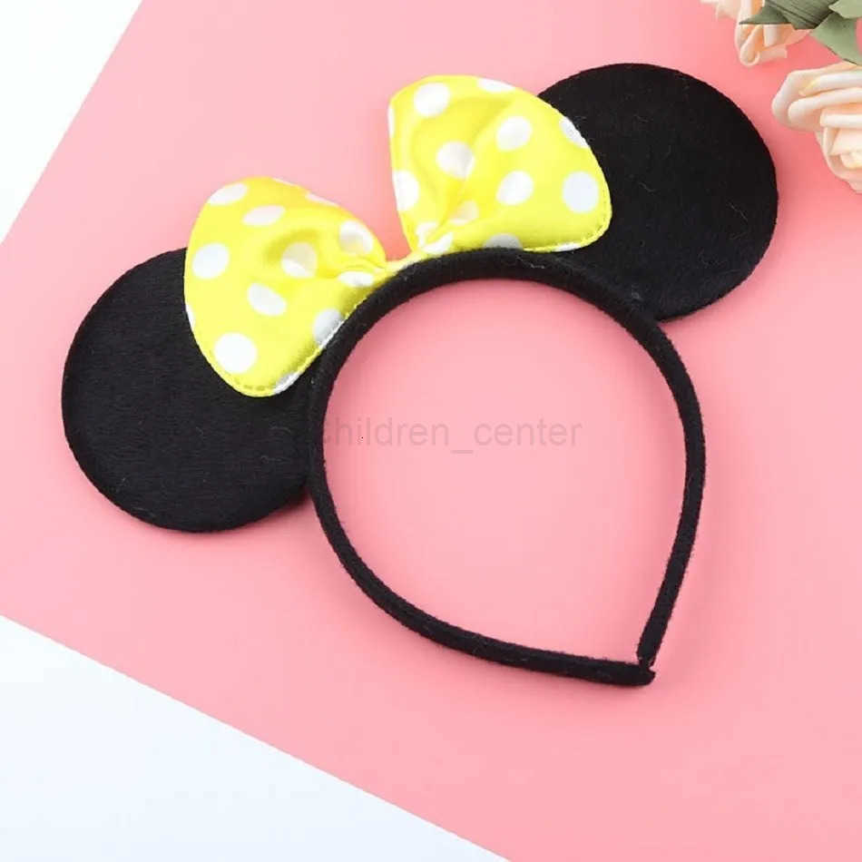 Disney Girl Mouse Ears Headband Children Princess Party Accessories Kids Bowknot Dots Hair Band Halloween Birthday Christmas Hairband H251220
