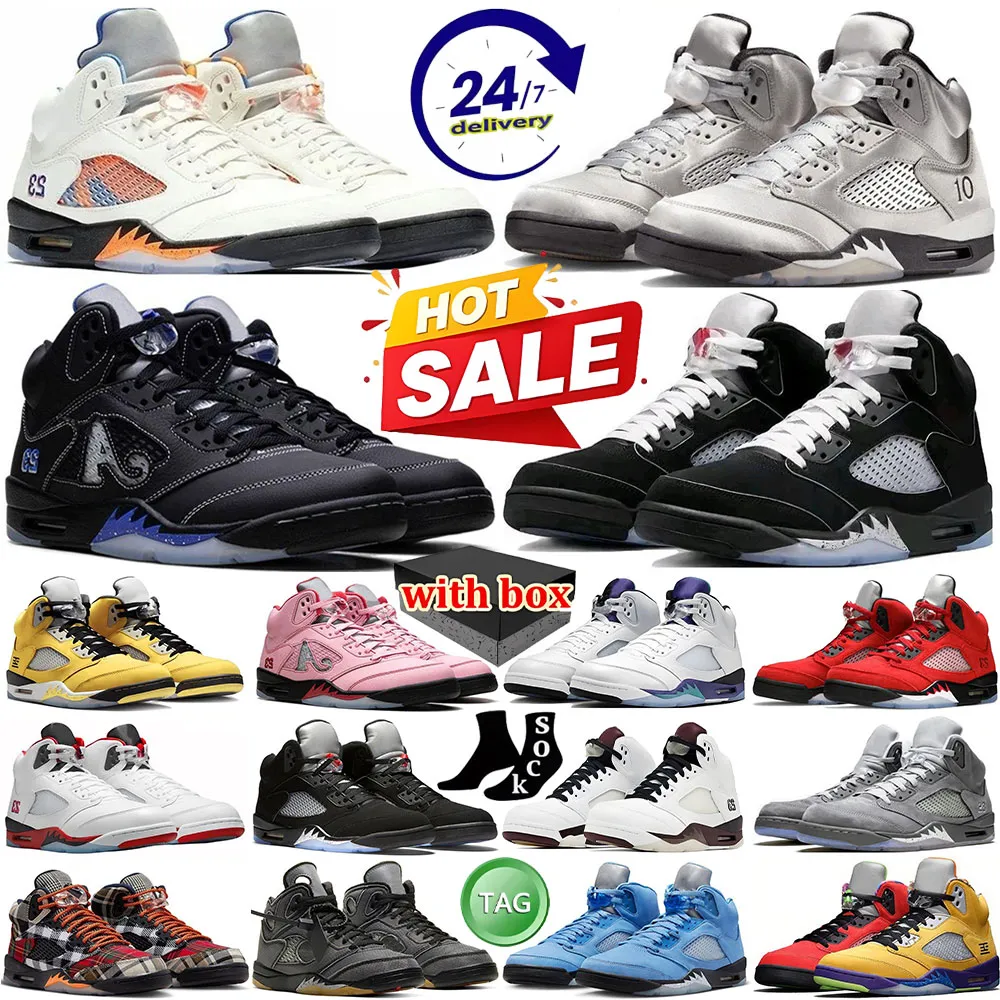New 5s Plaid DusK Jumpmman 5 Basketball Shoe Men Outdoor Shoes Georgetown Navy Aqua UNC Burgundy Dawn Concord Racer Blue Raging Bull Fire Red Suede 3 3s Trainer Sneaker