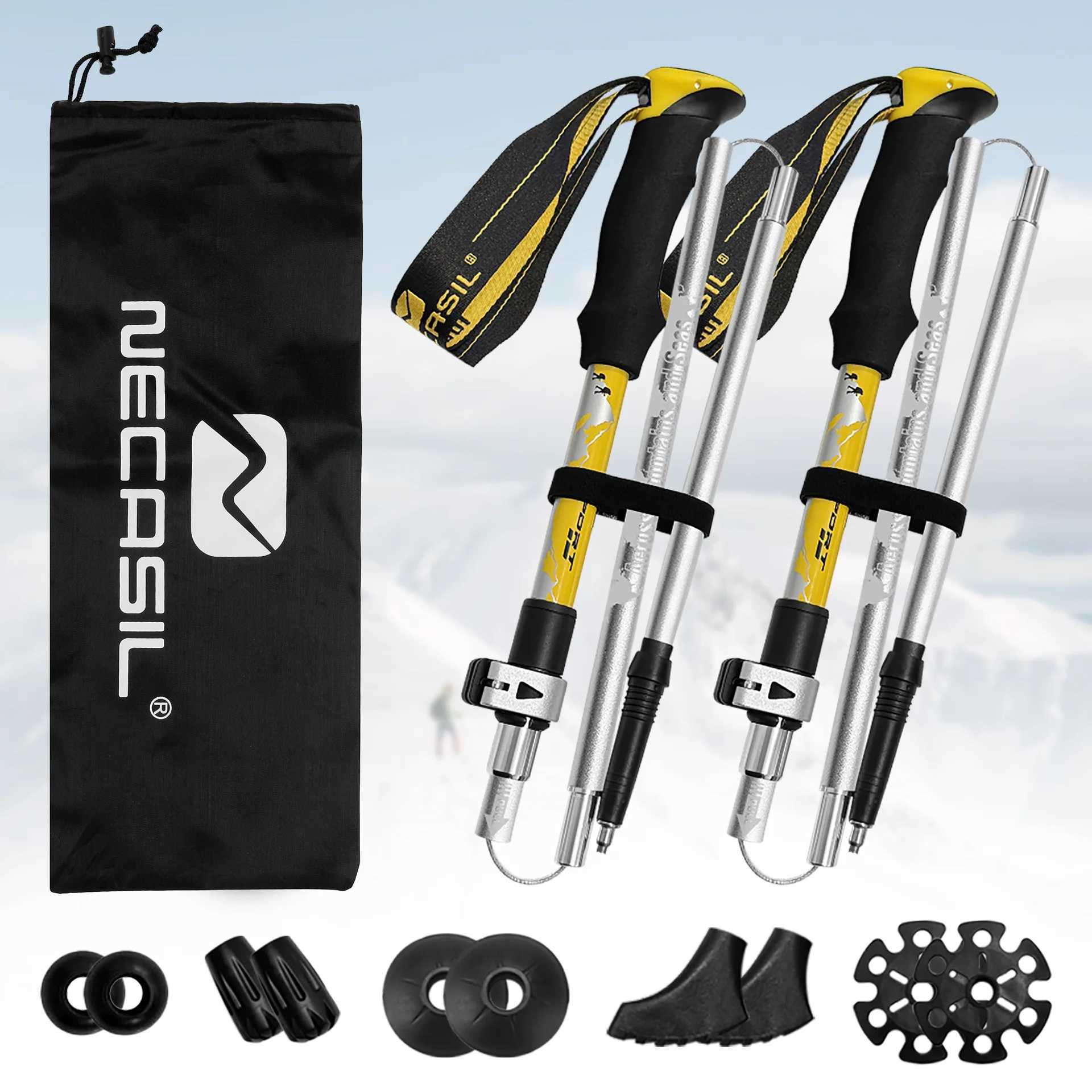 Outdoor Hiking Pole Off-road Walking Stick Retractable Folding Aluminum Alloy Hiking Outdoor Equipment N82Pro Set G251220