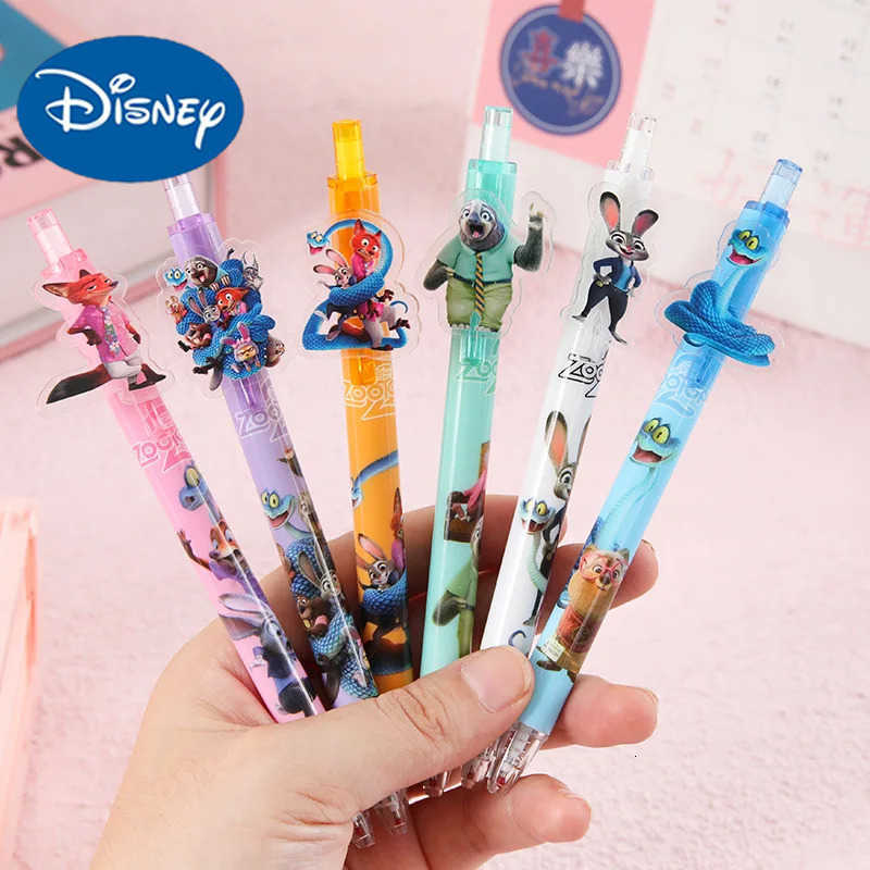 Disney Zootopia Cute Pens Disneys Judith Nick Student Kawaii School Supplies Kids Gel Pen Stationery Office Accessories Children Gift H251220