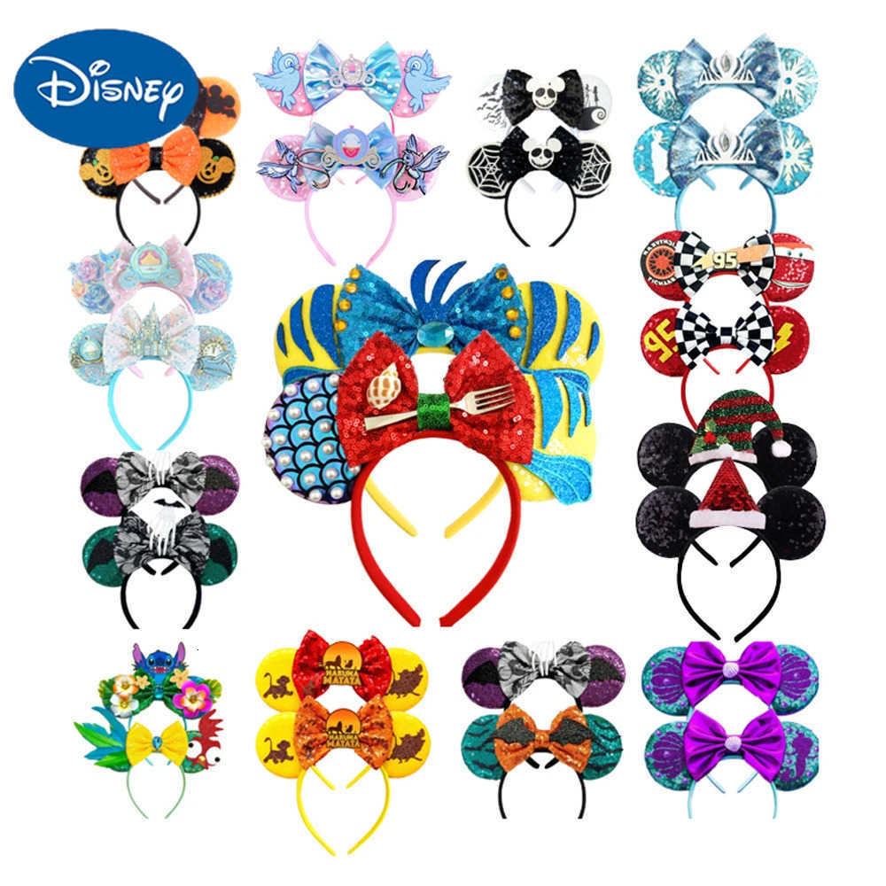 Disney 2pcs Christmas Mickey Mouse Ears Headband for Girls Women Cosplay Hairbands Ghost Bat Halloween Festival Party Hair Accessories H251220