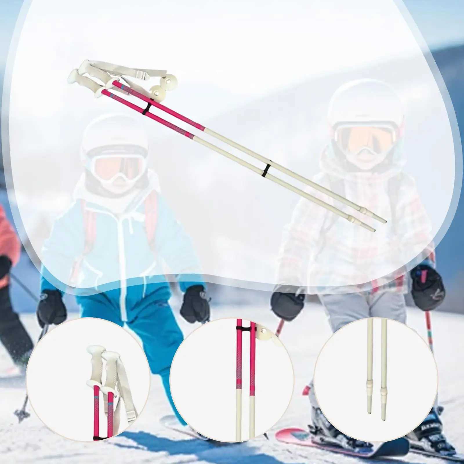 2 Pieces Ski Poles Hiking Poles Lightweight Anti Slip Handle Walking Sticks for Snowboarding Trekking Outdoor Adventures G251220