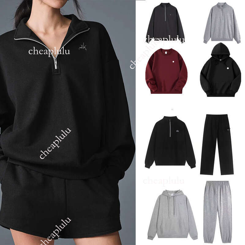 2026 yoga hoodie Yoga Alonessitys set jacket Sweat pant 3D Relaxed-fit Sport Alonessitys Lantern Pant for men Jogger Alonessitys women clothes men sweatshirt sets c