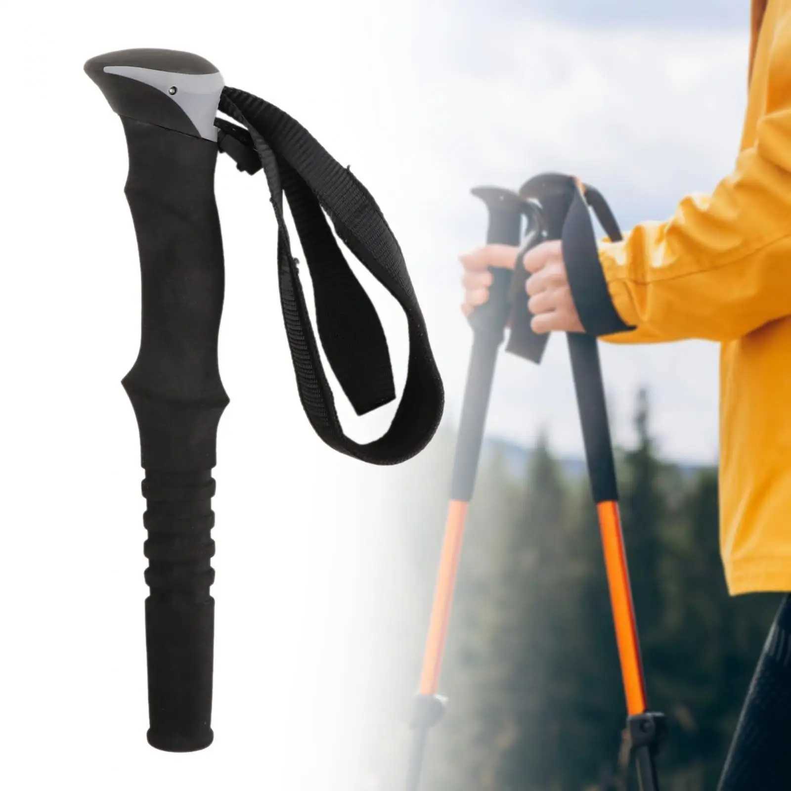 Walking Rod Hand Grip Ergonomic Handle Hiking Pole Handle for Outdoor Activities Rock Climbing Mountaineering Camping Travel G251220