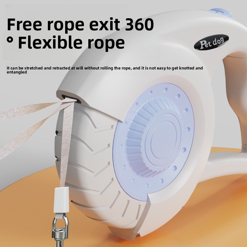 Heavy Duty Chain Leads Retractable Dog Leash with Anti Rust Metal Hook for Large Dogs Pet Walking Training