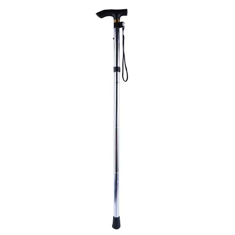 Telescopic Walking Stick Outdoor Hiking Trekking Poles Aluminum Alloy Metal Folding Cane Crutches Pole For Elderly People G251220