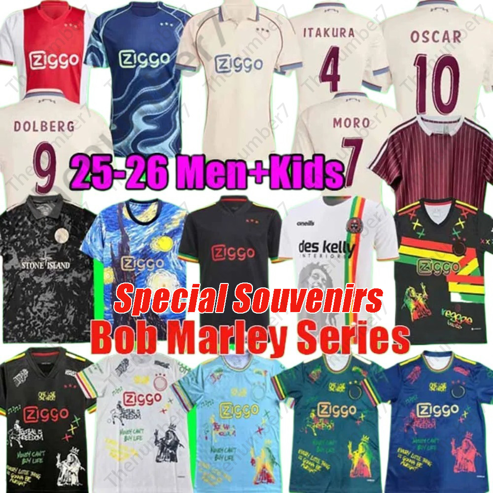 AFC kit Amsterdam Soccer Jerseys 25 26 AJAOX men kids kit soccer jerseys Moro WEGHORST BERGHUIS Brobbey Godts Taylor Gloukh Raul Youri Baas bob marley Island uniforms