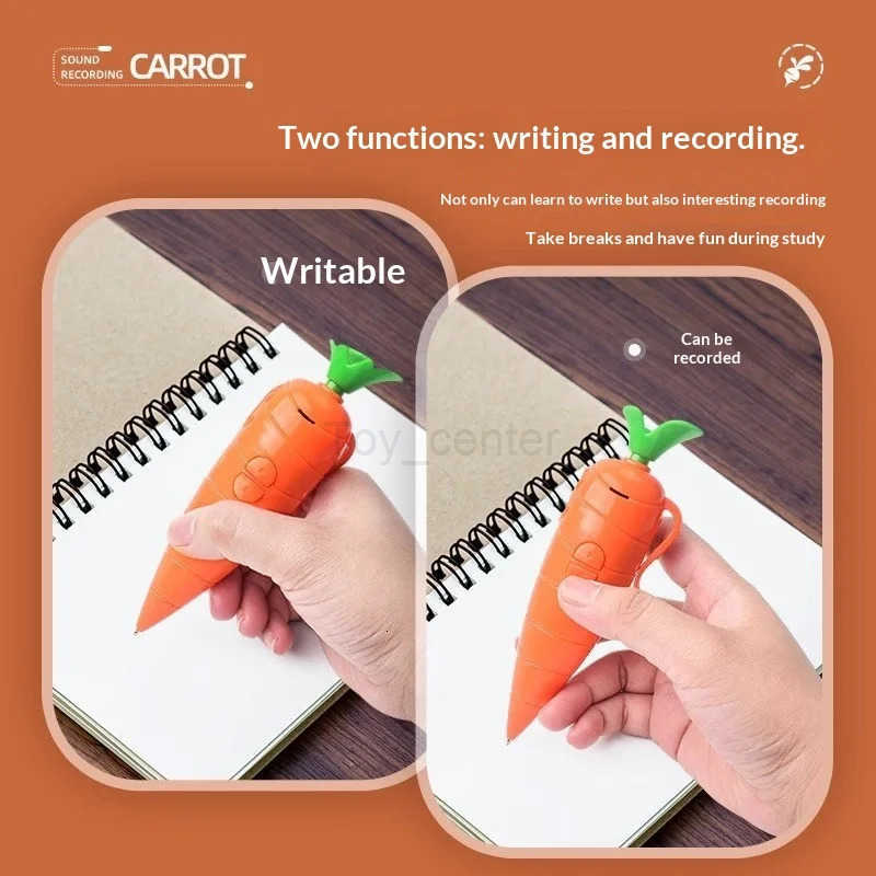 Disney Zootopia Judy Carrot Shaped Cute Cartoon Recording Pen Toy Student Stationery Ballpoint Pen School Supplies Collectible Figures H251220