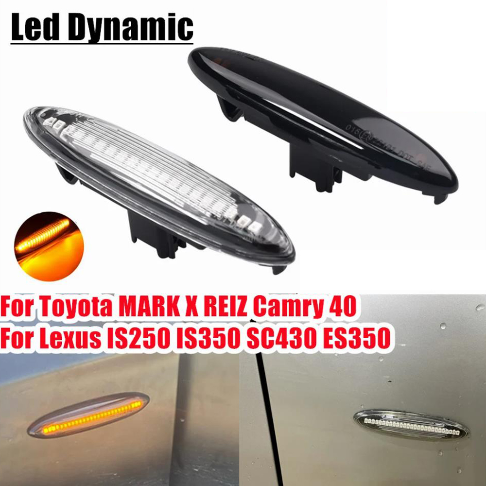 For Toyota Highlander XU40 2008-2013 LED Side Fender Marker Turn Signal Indicator Light 2PC