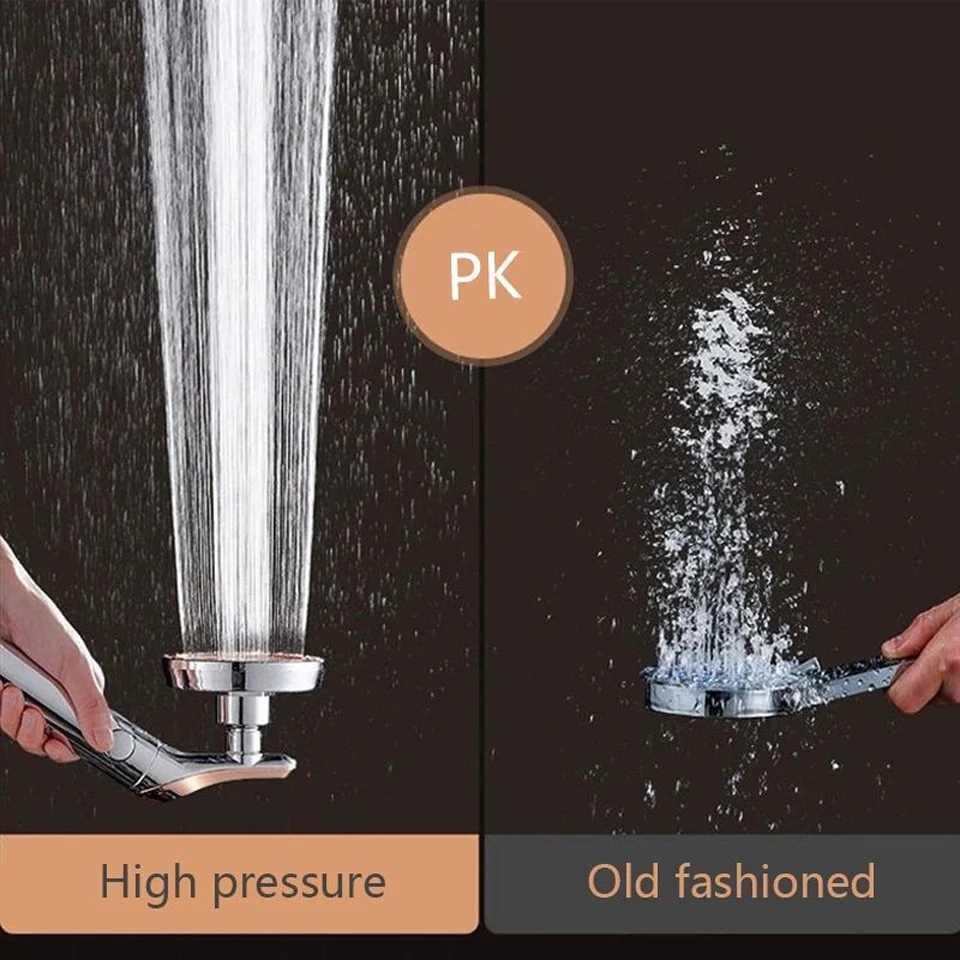 Big Panel High Pressure Large Flow Shower Head With Stop Water Button Silver Massage Abs Spray Nozzle Rainfall Bathroom Shower C251220