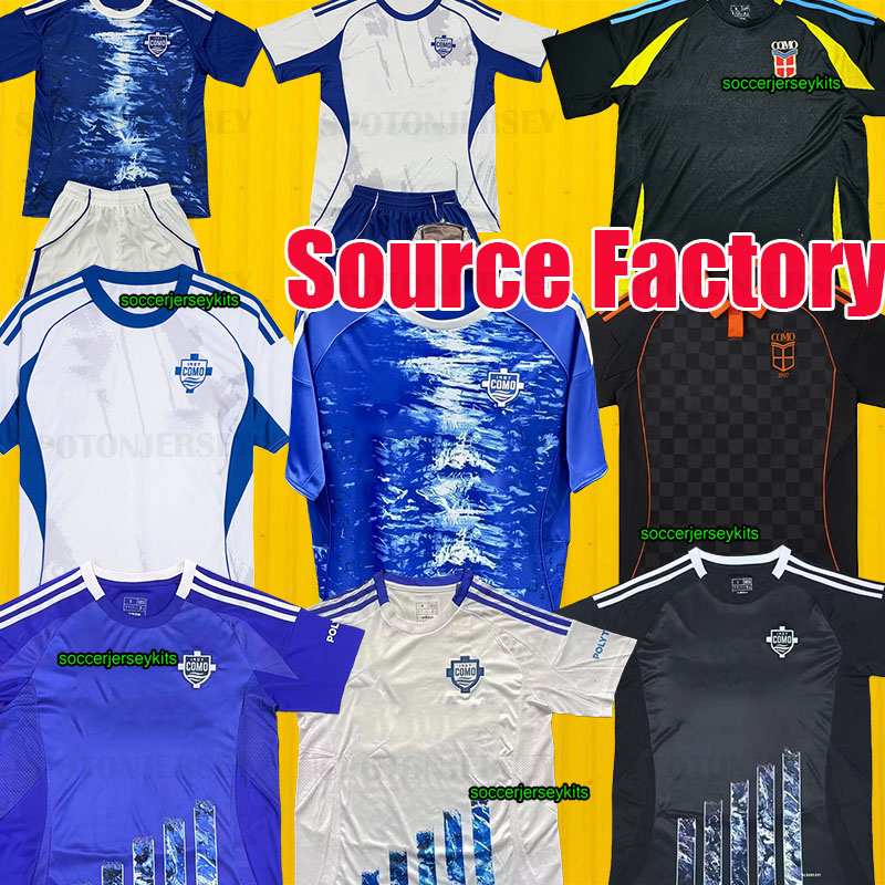 Como 25 26 Soccer Jerseys 2025 2026 NICO PAZ PERRONE VERDI BASELLI 24 25 Fourth Special Men Kids football Jersey shirts Kit 25 25 home away