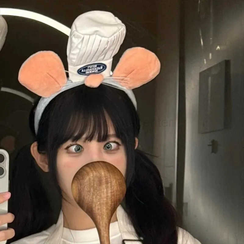 Disney Kawaii Cartoon Hairband Ratatouilleing Cute Headband Ratatouille Hairpin Mouse Ears Headdress Girl Kids Party Gift Toys H251220