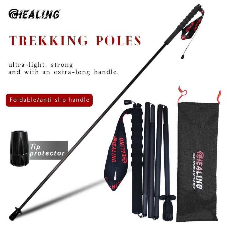 110g Ultra Light Weight Trekking Poles Foldable Hiking Sticks Carbon Fiber Hiking Poles Walking Sticks Trekking Walking Poles G251220