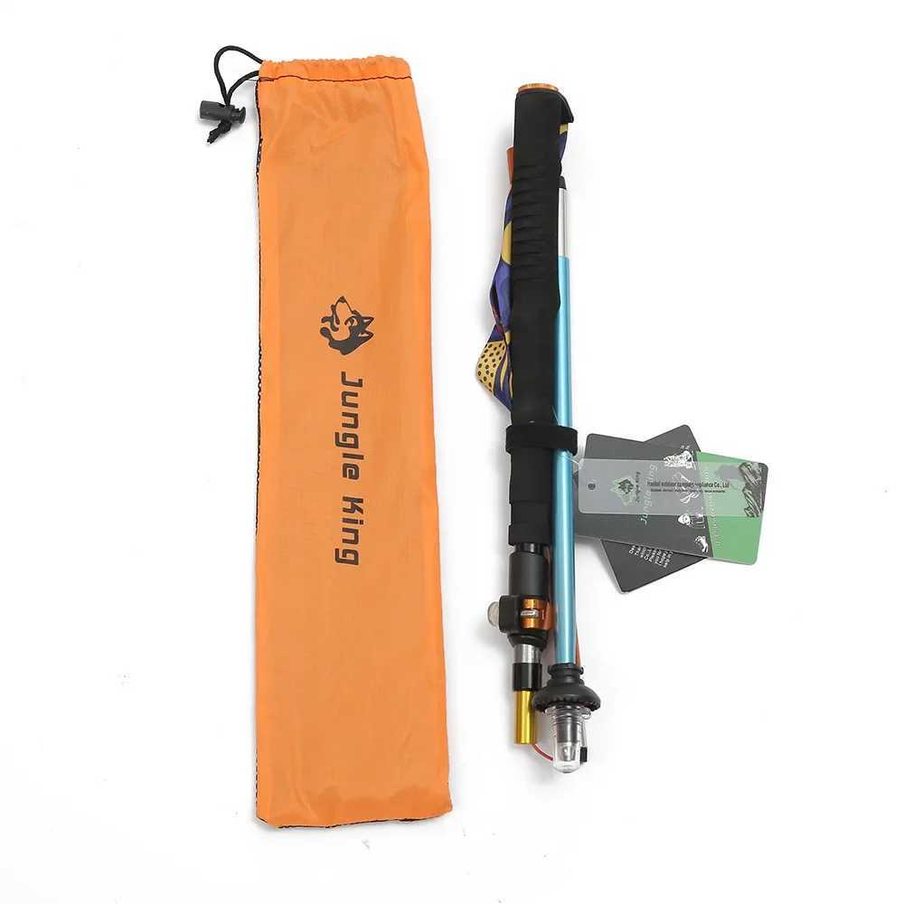 JUNGLEKING New 7075A Aluminum Alloy 5-section Hiking Pole Portable Folding and Telescopic Pole for Mountain Climbing and Hiking G2512201
