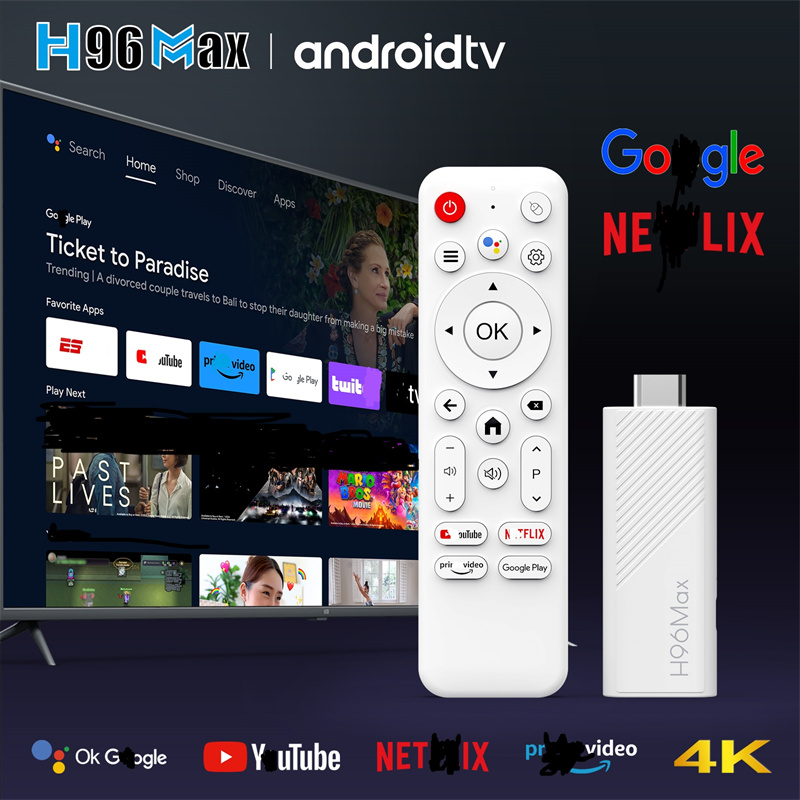 SHIP From France H96 MAX H313 TV Stick BOX Dongle Android 14 ATV OS ALLWINNER H313 2GB 16GB 8GB Dual Wifi6 BT5.0 4K HD Voice