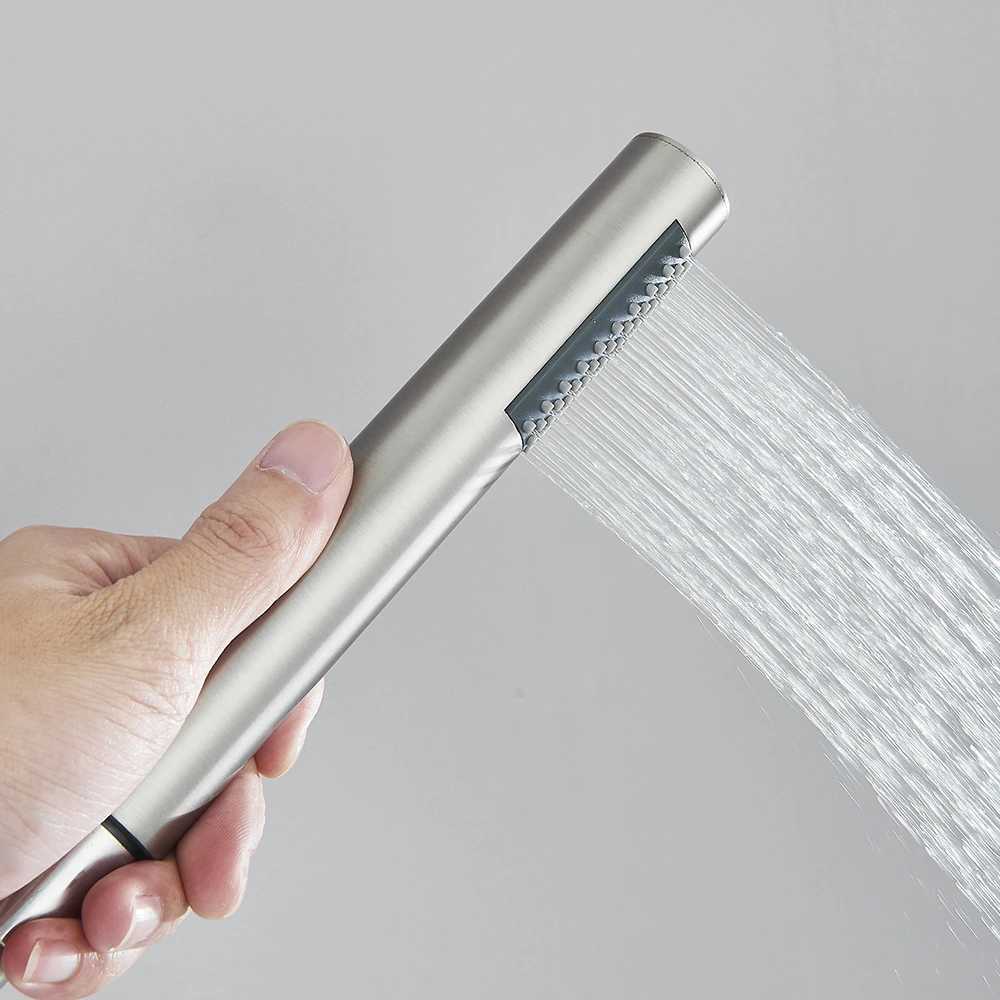 Uythner Hand-held Shower Head Plastic Black Bathroom Rainfall Shower Nozzle Aerator High Pressure handheld Shower Head C251220