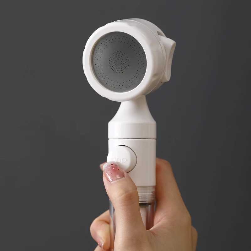 Pressurized Filter Shower Head Water Purifying and Antibacterial Nozzle Portable Shower Head for Traveling Business Trips Hotel C251220