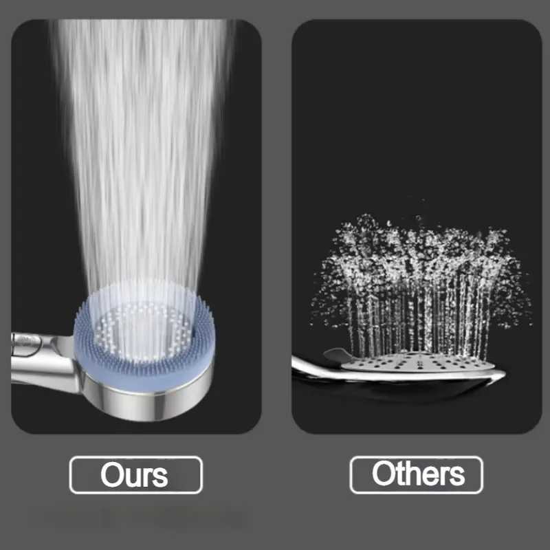 New 4 Modes Shower Head High Pressure Showerhead One-Key Stop Water Massage Shower Head With Filter Element Bathroom Accessories C251220